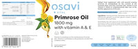 Osavi Primrose Oil with Vitamin A & E, 1800mg - 180 softgels