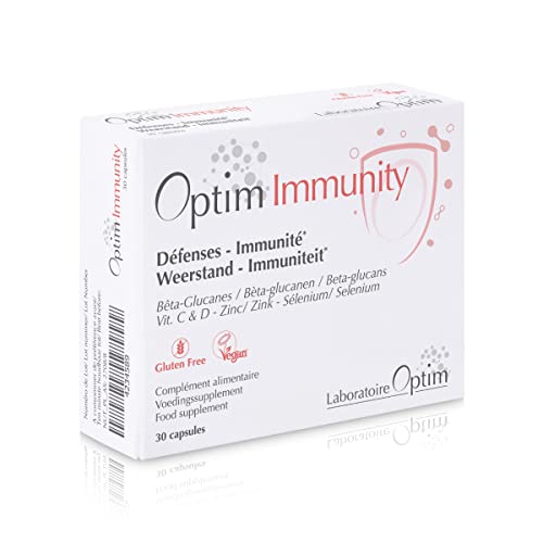 Zinc Supplement for Immunity 30 Capsules | Vitamin C acerola - Vitamin D - Selenium - Beta glucans | Optim Immunity