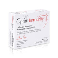 Zinc Supplement for Immunity 30 Capsules | Vitamin C acerola - Vitamin D - Selenium - Beta glucans | Optim Immunity