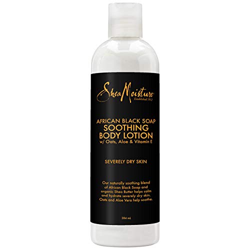 SHEA MOISTURE Shea Moisture African Black Soap Soothing Body Lotion, with Oats, Aloe and Vitamin E, for Severly Dry Skin 384 ml