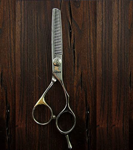 Hair Thinning Scissors Cutting Teeth Shears Professional Barber ROMONIX Hairdressing Texturizing Salon Razor Edge Scissor Japanese Stainless Steel with Detachable Finger Ring 6" inch