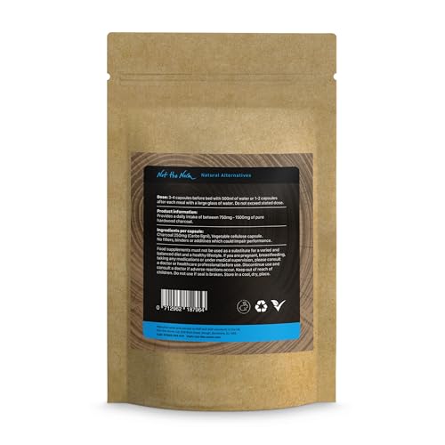 Toxin Buster Pure, Non-Activated Hardwood Charcoal. 500 Capsules. NOT Activated or Medicinal.