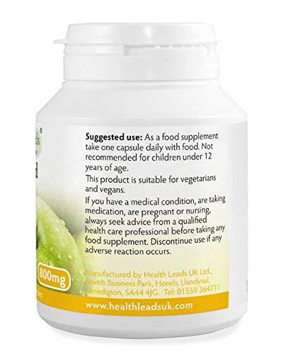 Health Leads ...Working With Nature Malic Acid 800mg x 90 Capsules (No Magnesium Stearate)