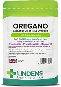 Oil of Oregano 25mg 2-Pack 200 Capsules Phenolic Acid & Flavonoids Rapid Release