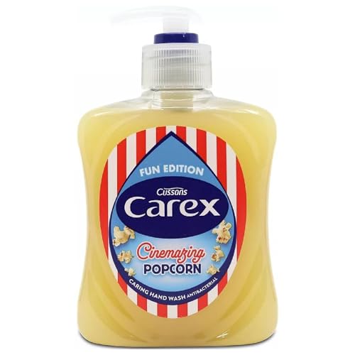 CAREX Carex Cinemazing Popcorn Antibacterial Hand Wash - Kills 99.9% of Bacteria & Viruses, Dermatologically Tested Liquid Soap that Cleans, Cares & Protects Hands, 250ml