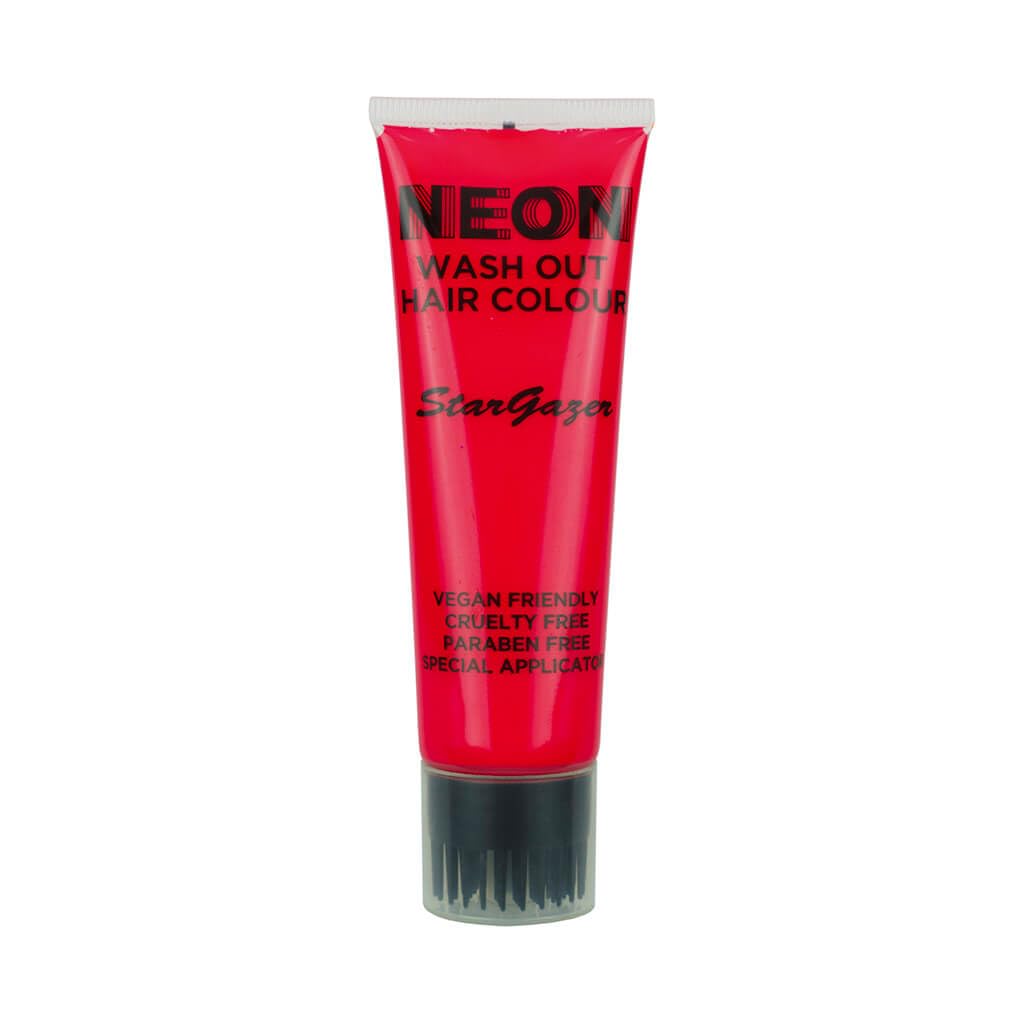 Stargazer Neon UV-Reactive Wash Out Hair Colour, Super Vibrant Colour, Red