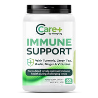 HEMPTHY THINK NATURALLY Immune Support Capsules: High Strength Turmeric, Green Tea, Garlic, Ginger & Vitamins D3, E - 60 Vegan Capsules (30 Day Supply) Made in The UK by Hempthy