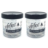sofn'free Sofn'free Protein Styling Gel, Non flaky formula for firm styling control when setting, wrapping or moulding, perfect waves sets and controlling curly hair,170 g, Clear (6 OZ,Pack of 2)