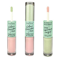 Technic Colour Corrector Concealer Duo Correct Cover Conceal Blemish Correcting (Green/Pink)