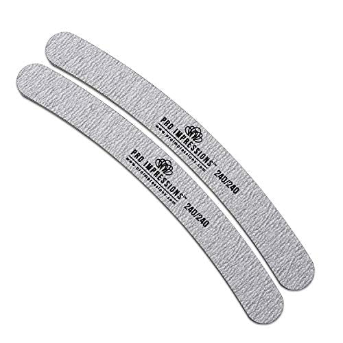 Pro Impressions 240/240 Grit Nail File Proimpressions (Boomerang Twin Pack)