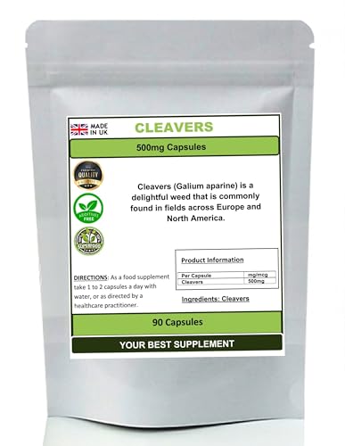 Your Best Supplement Cleavers Capsules 100% Natural Pure no additives (Galium aparine) (90)