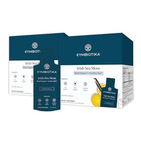 CYMBIOTIKA Irish Sea Moss Supplement, Organic Wildcrafted Sea Moss with Aloe Vera, Fulvic Minerals, Postbiotics, Gut, Immune, Skin & Thyroid Support, On The go Packet, 52 Servings, 2 Month Supply