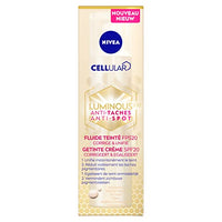 NIVEA CELLULAR LUMINOUS FPS20 Tinted Fluid (1 x 40 ml), Unifying Face Care Anti-Pigment Spots, Face Cream with a Fluid Formula enriched with active ingredients