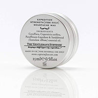 CAPTAIN FAWCETT Captain Fawcett Expedition Strength Moustache Wax 15ml – Extra Firm Hold Moustache Wax for Men – Classic Sandalwood Scented Styling Wax for Long-Lasting Shape & Definition
