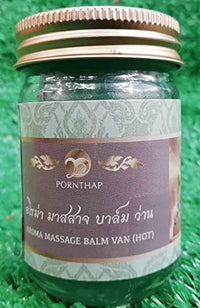 ELM VALLEY Esldpagpon Herb Thai Balm 50g Pornthap Thai Massage Balm - Green Herbal 50g XL Jar *Buy 1 Get 1 Jar Free!*