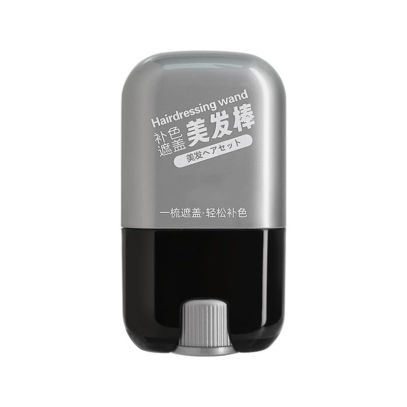 DMQ 2-in-1 Hair Color Stick & Comb, Instant Hair Color White Concealer Stick, Convenient Touch-up, Natural Black Hair Concealer for Women & Men