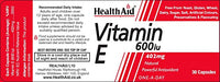 HealthAid Vitamin E 600iu - 30 Capsules
