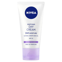 NIVEA Sensitive Day Cream (50 ml), Face Cream and Moisturiser with SPF 15 for Sensitive Skin, Summer Skin Care Essentials, Sensitive Moisturising Cream