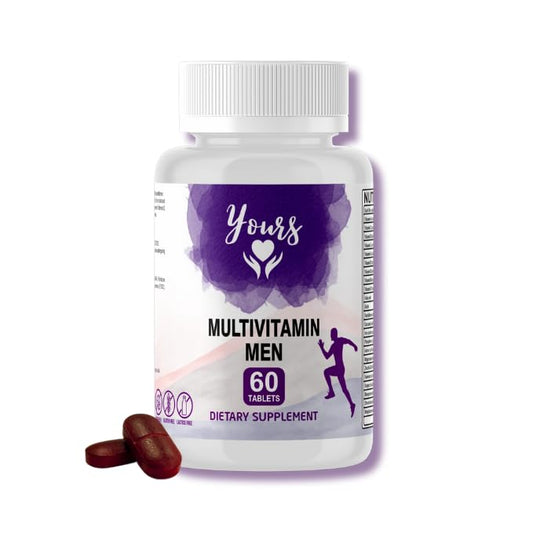 YOURS Yours Multivitamin Men Formulated Specifically for Men, Support Metabolism, Healthy Skin, Improve Bone Health, Good for Healthy Hair, 60 Tablets, Two Month Supply, Once Daily