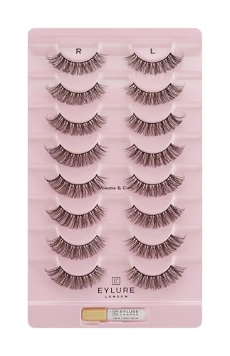 Eylure Lash Board Volume & Curl False Lashes (8 pairs false lashes/glue supplied)