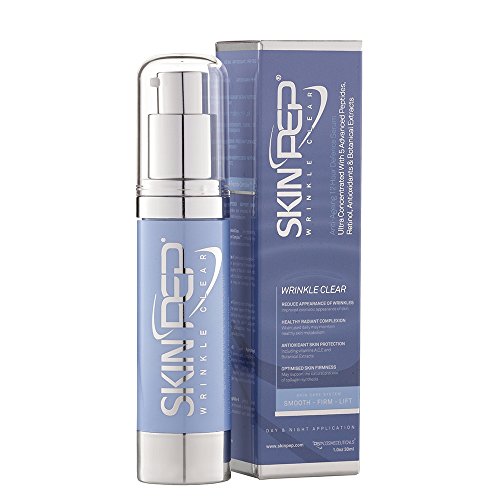 Wrinkle Clear & Glow Serum + Growth Factors (EGF, TGF, FGF), Antioxidants, Hyaluronic acid, Retinol, Vit C Skin Barrier Repairing Collagen Boosting Anti-Ageing Korean Glass Skin By SkinPep (30ml)
