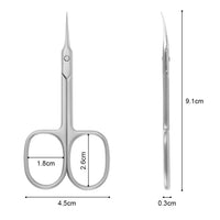 URAQT Nail Scissors, Professional Stainless Steel Curved Cuticle Scissors, Sharp Dead Skin Scissors Manicure Scissors, Pointed Beauty Scissors for Trimming Eyebrows, Nose Hair, Finger & Toe Nail Care