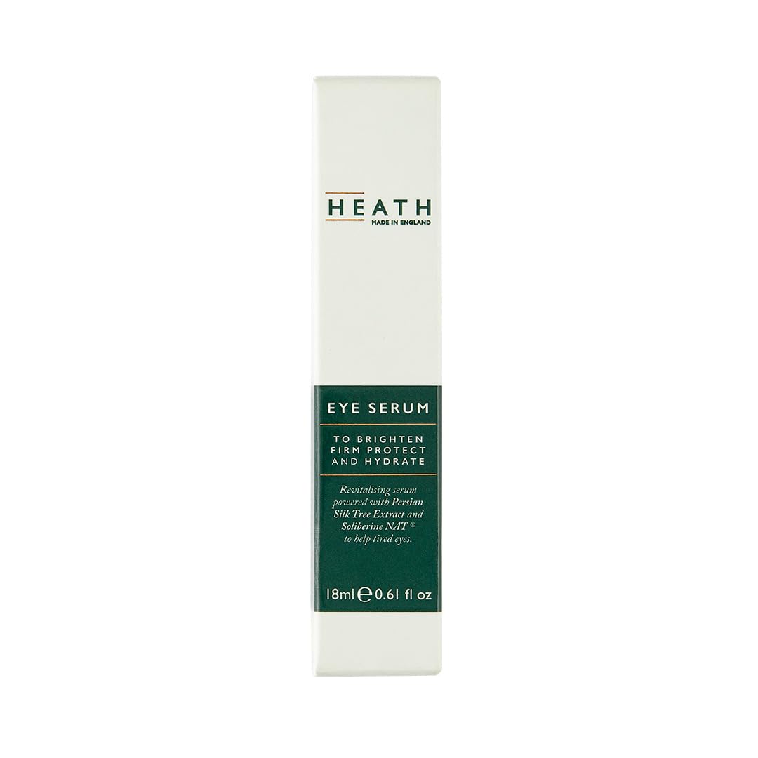 Heath Men’s Eye Serum 18ml, Revitalising Eye Cream, Hydrate Eyes, Anti-Ageing, Refreshes Under Eye Dark Circles, Minimise Wrinkles, Moisturiser, Gift For Him, Travel Size, Vegan and Cruelty Friendly