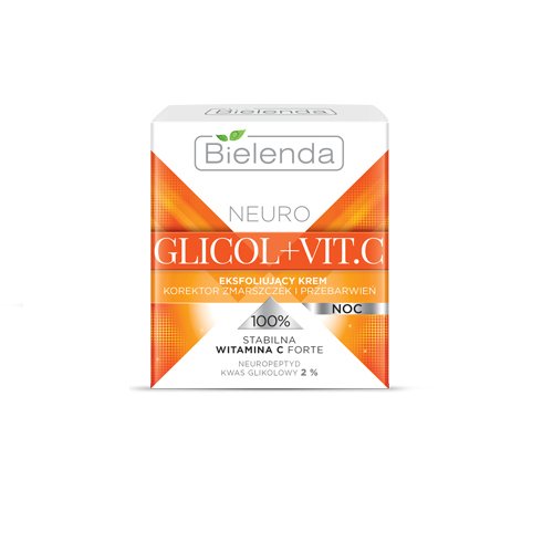 Bielenda Neuro Glicol and Vit C Exfoliating Night Cream Wrinkles and Discoloration Corrector 50ml