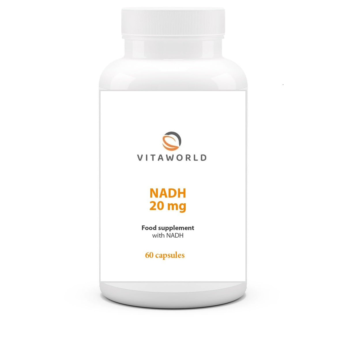 Vita World Vita world NADH 20mg 60 Capsules l with Patented PANMOL® NADH – a Special microencapsulation l Vegan l enteric-Coated