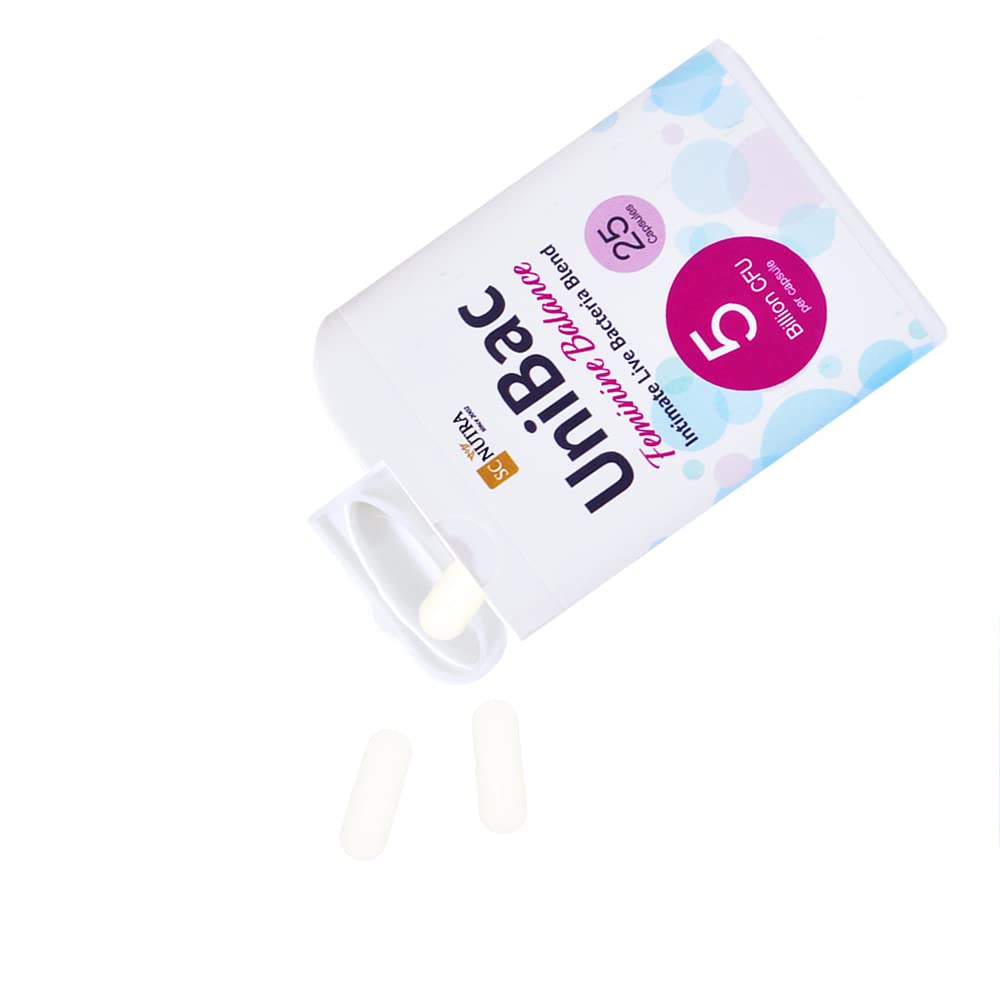 sc nutra Probiotics for Women | Vaginal Probiotics | Thrush, Cystitis, UTI & Bacterial Vaginosis | UniBac Feminine Balance Intimate Flora | Capsules – 50 Count
