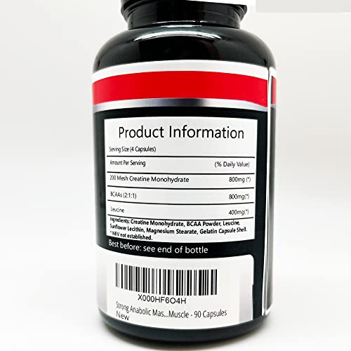 Maverick Labs Strong Anabolic Mass Gainer Capsules - for More Muscle, More Strength, More Power and More Muscle - 90 Capsules