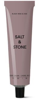 Salt & Stone Hand Cream for Women & Men | Hydrates, Nourishes & Softens Skin | Restores Dry Cracked Hands | Fast-Absorbing | Cruelty-Free & Vegan | Black Rose & Oud 2 fl oz