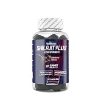 Shilajit Plus Gummies, 200mg Shilajit Extract, 40mg Ashwagandha and 2mg Vitamin B6. Vegan with Elderberry Flavour