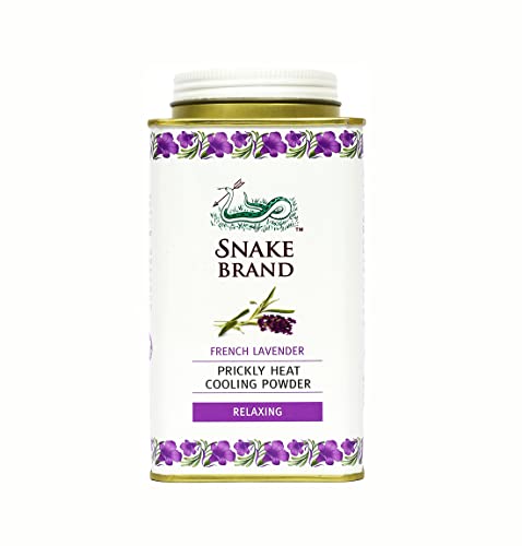 SNAKE BRAND Prickly Heat Cooling Powder Relaxing Lavender 140g (Pack of 1)