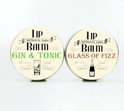 Gin & Tonic and Prosecco Lip Balms by The Prohibition Co. 2 x 15ml Tins