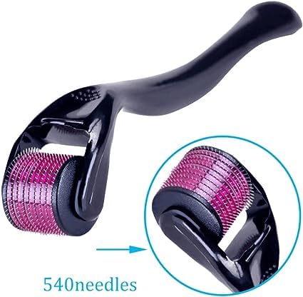Generic Derma Roller Hair Growth for Men and Women, Microneedling Skin Beard & Hair Growth scalp roller for Skin Rejuvenation Anti Ageing Wrinkle Hair regeneration Scar (0.5mm)