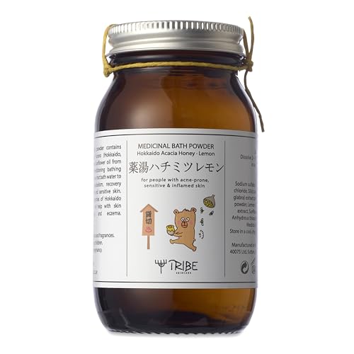 Tribe Skincare Japanese Bath Powder with Hokkaido Acacia Honey & Lemon for People with Acne-Prone, Sensitive and inflamed Skin