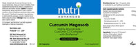 Nutri Advanced - Curcumin Megasorb - Highly Bioavailable Curcumin + Black Pepper Extract - 60 Tablets