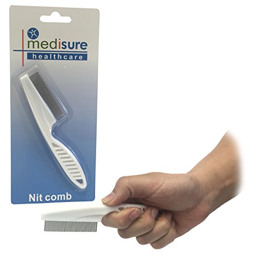 Medisure MEDISURE DURABLE EFFECTIVE SMALL HANDLE FLEA LICE FINE METAL TOOTH KIDS HAIR NIT COMB
