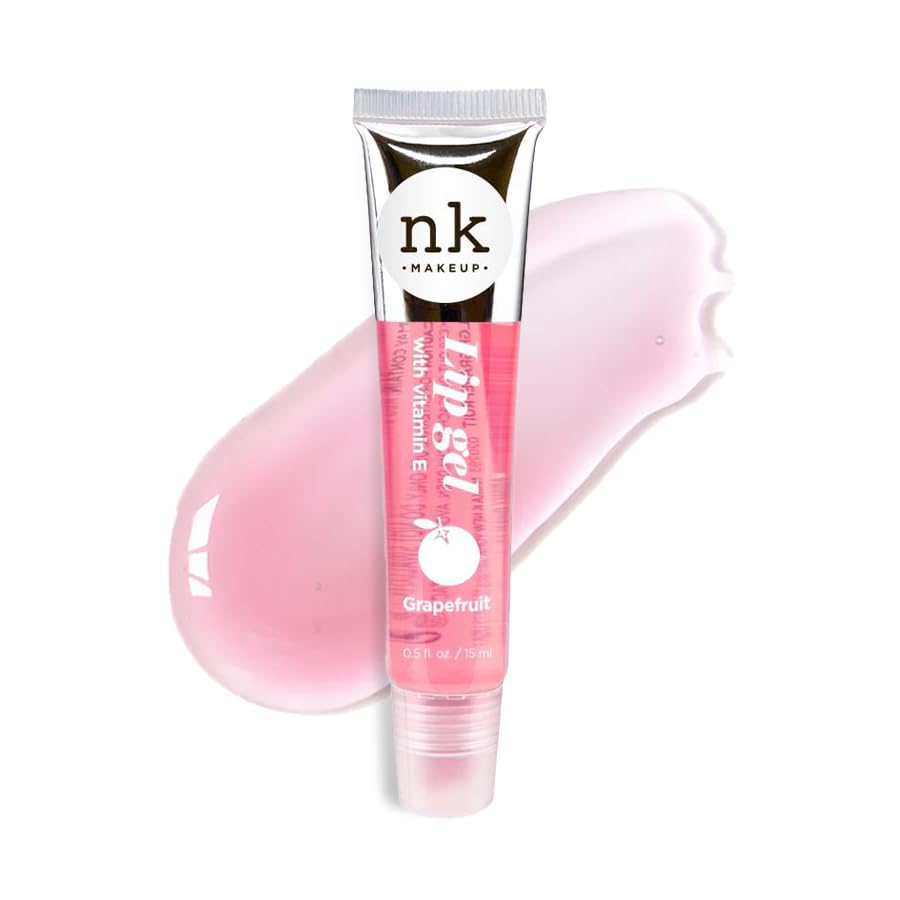 Nicka K nickaknewyork NK lip gloss gel 15ml Vitamin E, Shiny, Nourishes, Lip gel (Grapefruit, Pack Of 3)