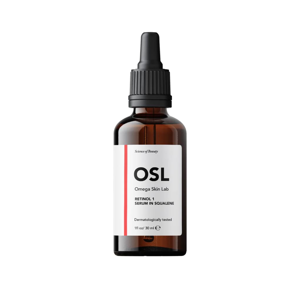 OSL Omega Skin Lab Retinol 1 In Squalene Serum 30ML - Friendly Anti-Aging Retinol Serum for Face & Hyaluronic Acid Serum - Infused with Vitamin E and 1% Retinoid Serum
