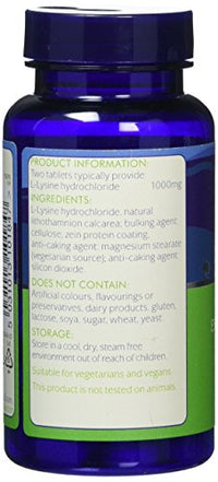 HIGHER NATURE Higher Nature - Lysine - Essential Amino Acid- 500mg - Supports Collagen - Supports Cold Sore Treatment - Vegetarian & Vegan - 90 Tablets