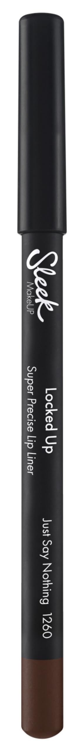 SLEEK Sleek MakeUP Locked Up Super Precise Lip Liner, Long Lasting, Super Pigmented, Just Say Nothing (Dark Brown) 1.8g