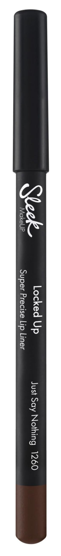 SLEEK Sleek MakeUP Locked Up Super Precise Lip Liner, Long Lasting, Super Pigmented, Just Say Nothing (Dark Brown) 1.8g