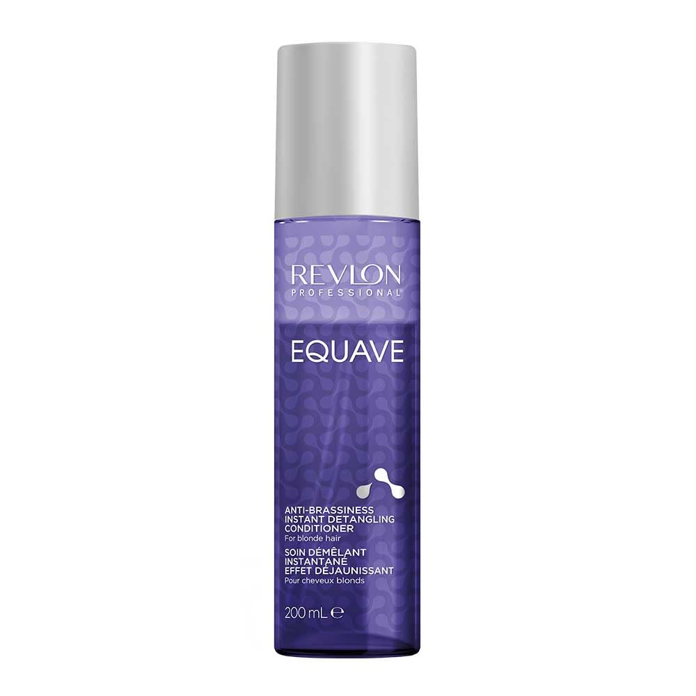 REVLON PROFESSIONAL EQUAVE ANTI-BRASSINESS BI-PHASE DETANGLING CONDITIONER, Conditioner For Blonde, Grey, and Bleached Hair, Leave-In Conditioner, Anti-Brassiness Leave-In Conditioner, 200ml