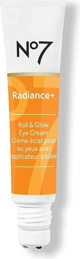 No.7 No 7 | Roll & Glow Eye Cream - Radiance+ | Vitamin C and Caffeine Formula for Dark Circles and Puffiness | 15mL