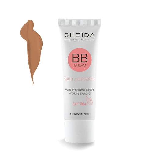 Sheida SHEIDA BB Creme, Tinted Day Cream with SPF 30+, 24h Moisture and Skin Optimiser for an Even Complexion, Enriched with Vitamin E & C. Multifunctional Care with Sun Protection (Medium, One Size)