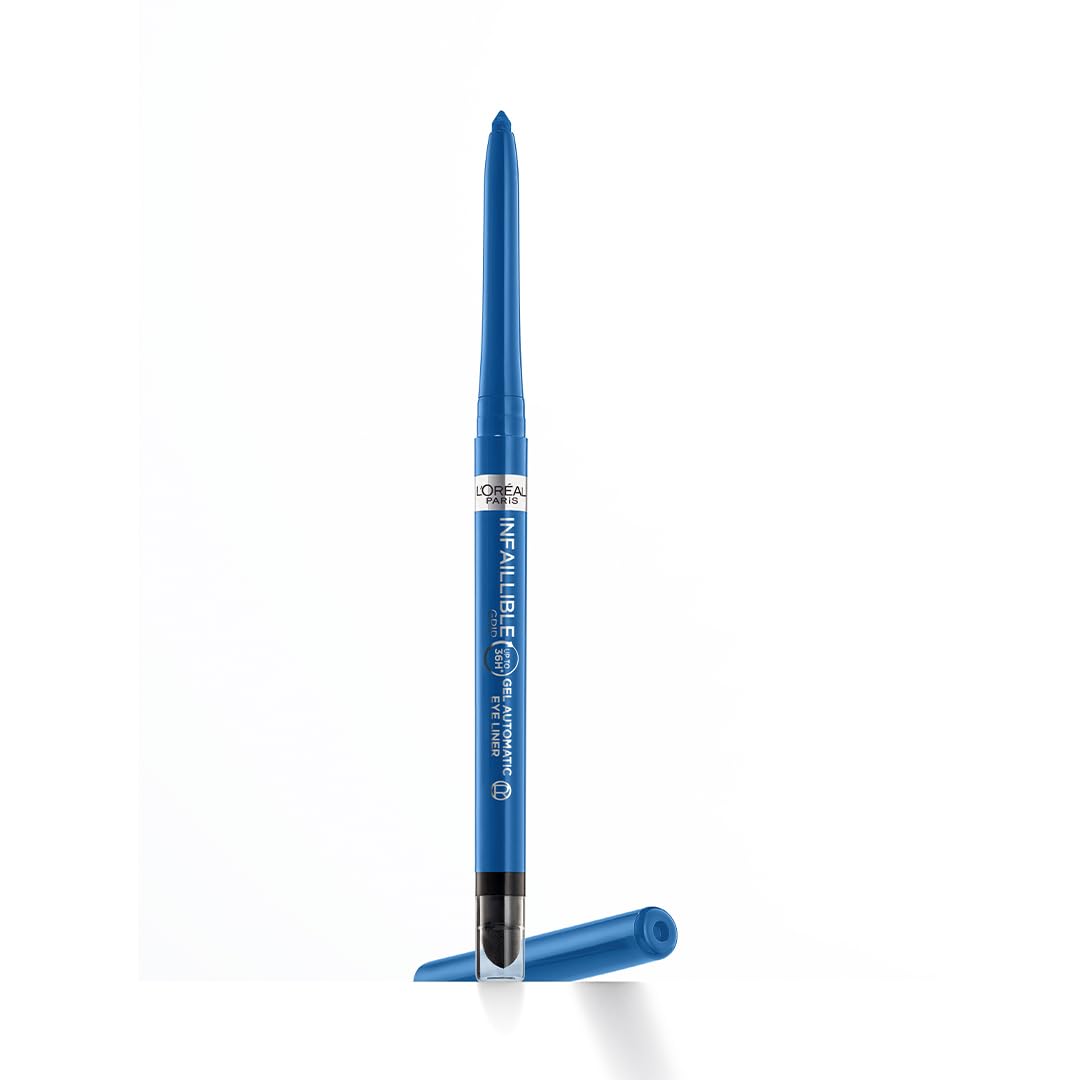 L'Oreal Paris L'Oréal Paris Gel Eyeliner, Intense Long-lasting Colour, Semi Permanent, Infallible Grip 36H Gel Automatic Eyeliner, Easy Glide Formula, Shade: Electric Blue