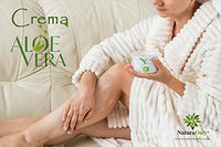 Aloe Vera moisturising and soothing face and body cream for sensitive skin, natural based on organic aloe vera, helichrysum, cardiospermum halicacabum, panthenol and vitamin E.