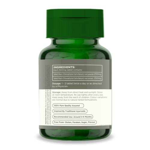 ARYAN HERBALS Aryan Herbals Safed Musli (Indian Spider Plant) 60 Tablets of 500 MG